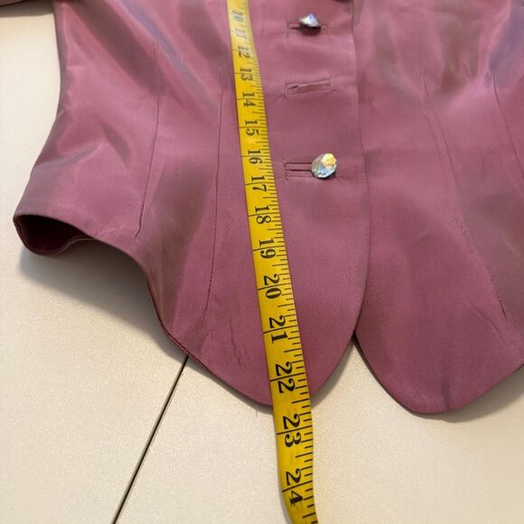 JS Collections Evening Jacket in Iridescent Mauve Sz 4 Vintage, Y2K - Picture 10 of 14